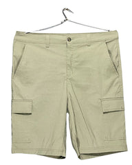 Eddie Bauer Cream Cotton Short For Men Large
