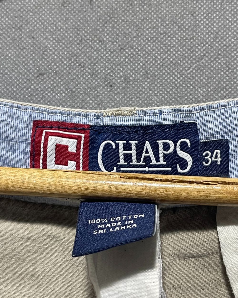 Chaps Cream Cotton Short For Men Medium