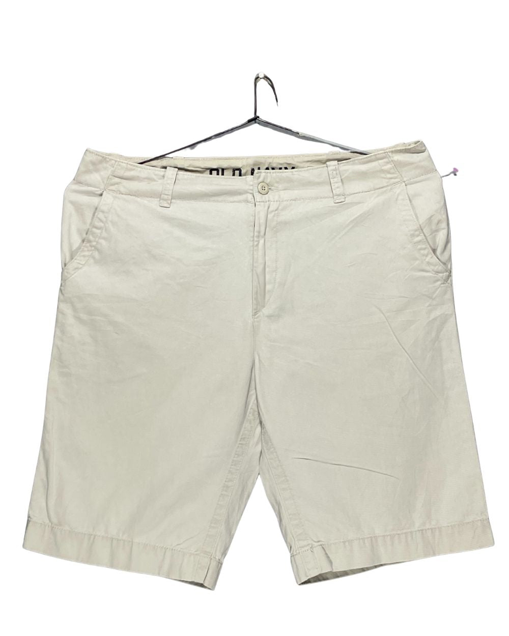 Old Navy Cream Cotton Short For Men X Large