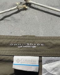 Columbia Green Cotton Short For Men Large