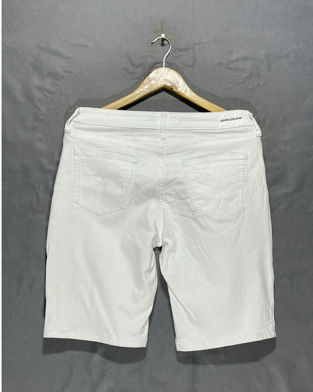 Calvin Klein White Cotton Short For Men Medium