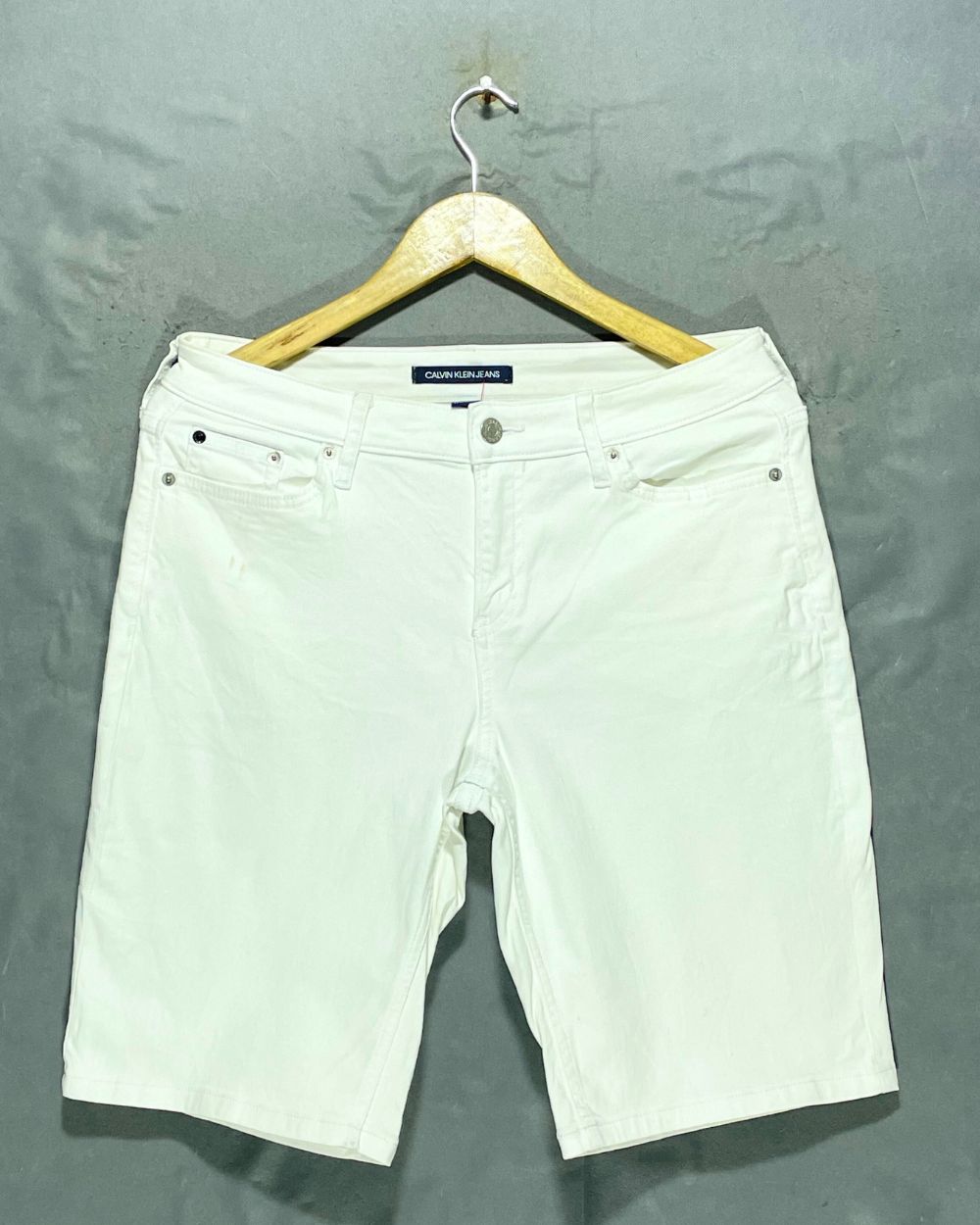 Calvin Klein White Cotton Short For Men Medium