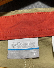 Columbia Khaki Cotton Short For Men Medium