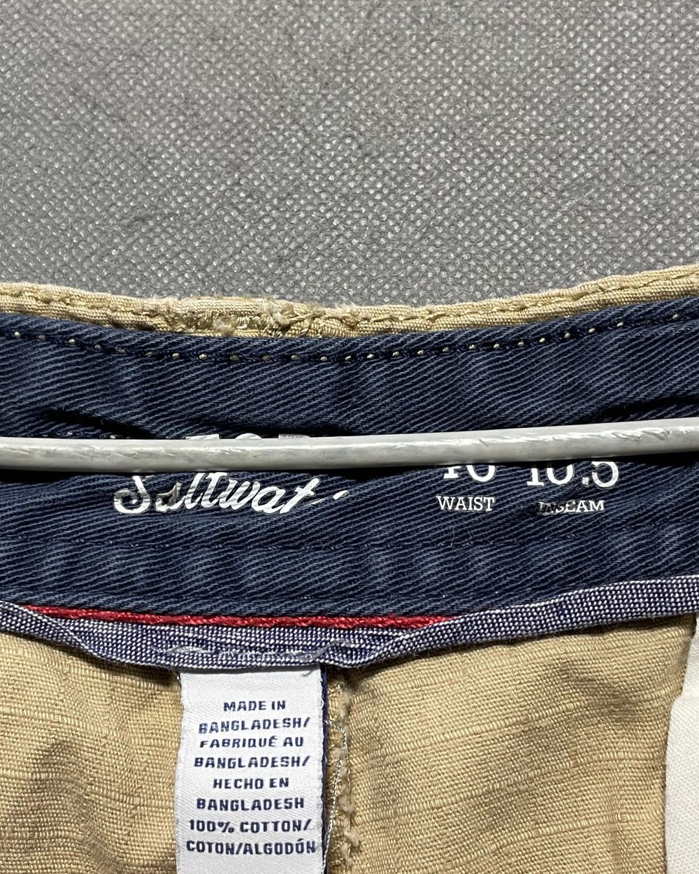 Izod Khaki Cotton Short For Men X Large