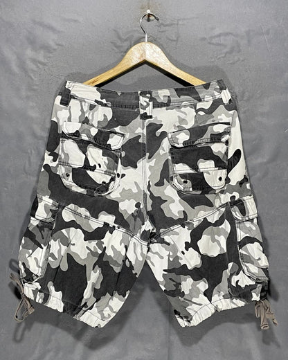 Route66 Cream Cotton Short For Men Large