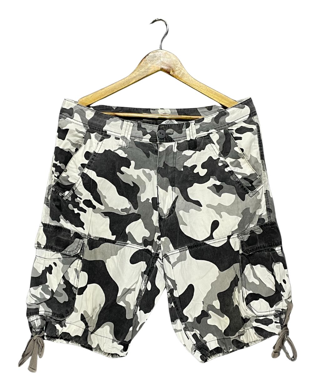 Route66 Cream Cotton Short For Men Large