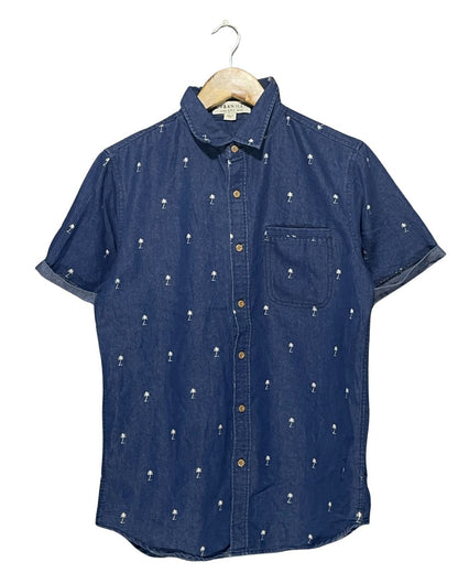 Urban Man Yellow Cotton Shirt For Men Small