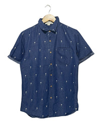 Urban Man Yellow Cotton Shirt For Men Small