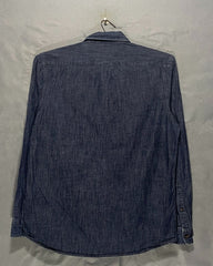 Gap Blue Cotton Shirt For Men Medium