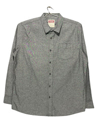 Wrangler Gray Cotton Shirt For Men X Large