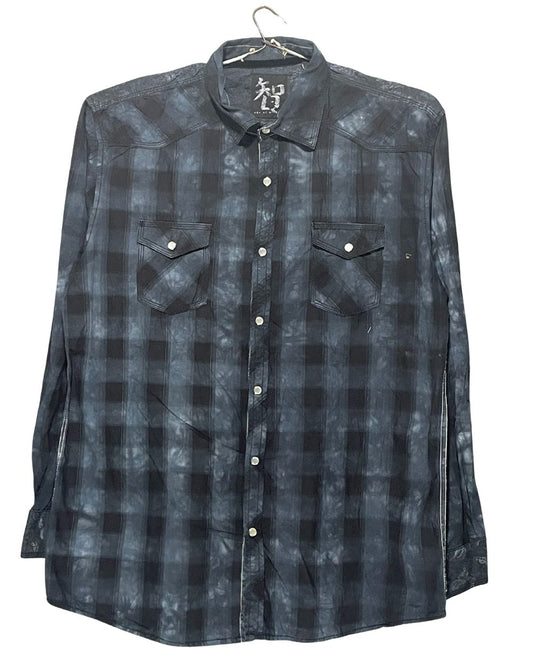 Age Of Windom Gray Cotton Shirt For Men X Large