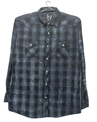 Age Of Windom Gray Cotton Shirt For Men X Large