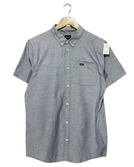 Rvca Gray  Cotton Shirt For Men Medium