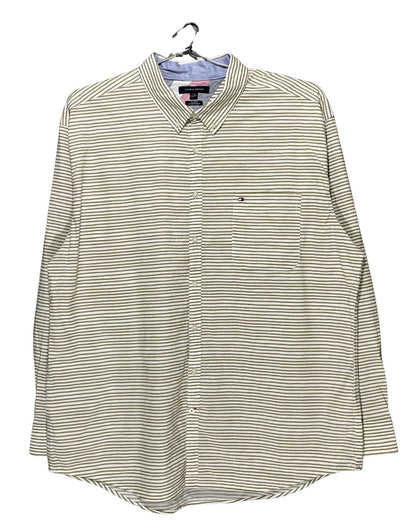 Tommy Hilfiger Yellow Cotton Shirt For Men 3X Large