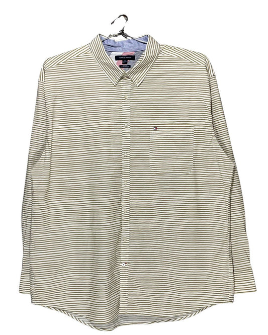 Tommy Hilfiger Yellow Cotton Shirt For Men 3X Large