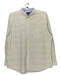 Tommy Hilfiger Yellow Cotton Shirt For Men 3X Large
