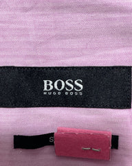 Boss Pink Cotton Shirt For Men Small