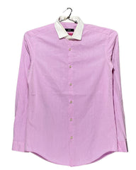 Boss Pink Cotton Shirt For Men Small