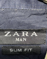Zara Men Black Cotton Shirt For Men Medium