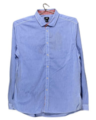 H&M Blue Cotton Shirt For Men X Large