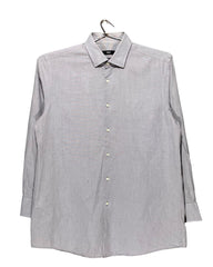Boss Gray Cotton Shirt For Men Large