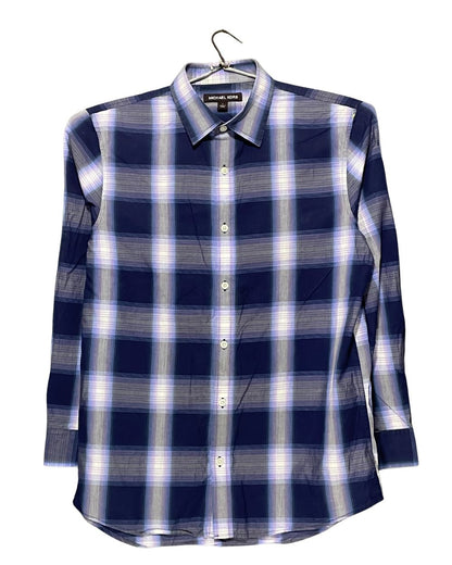 Michael Kors Blue Cotton Shirt For Men Small