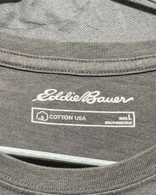 Eddie Bauer Gray T Shirt For Men Large