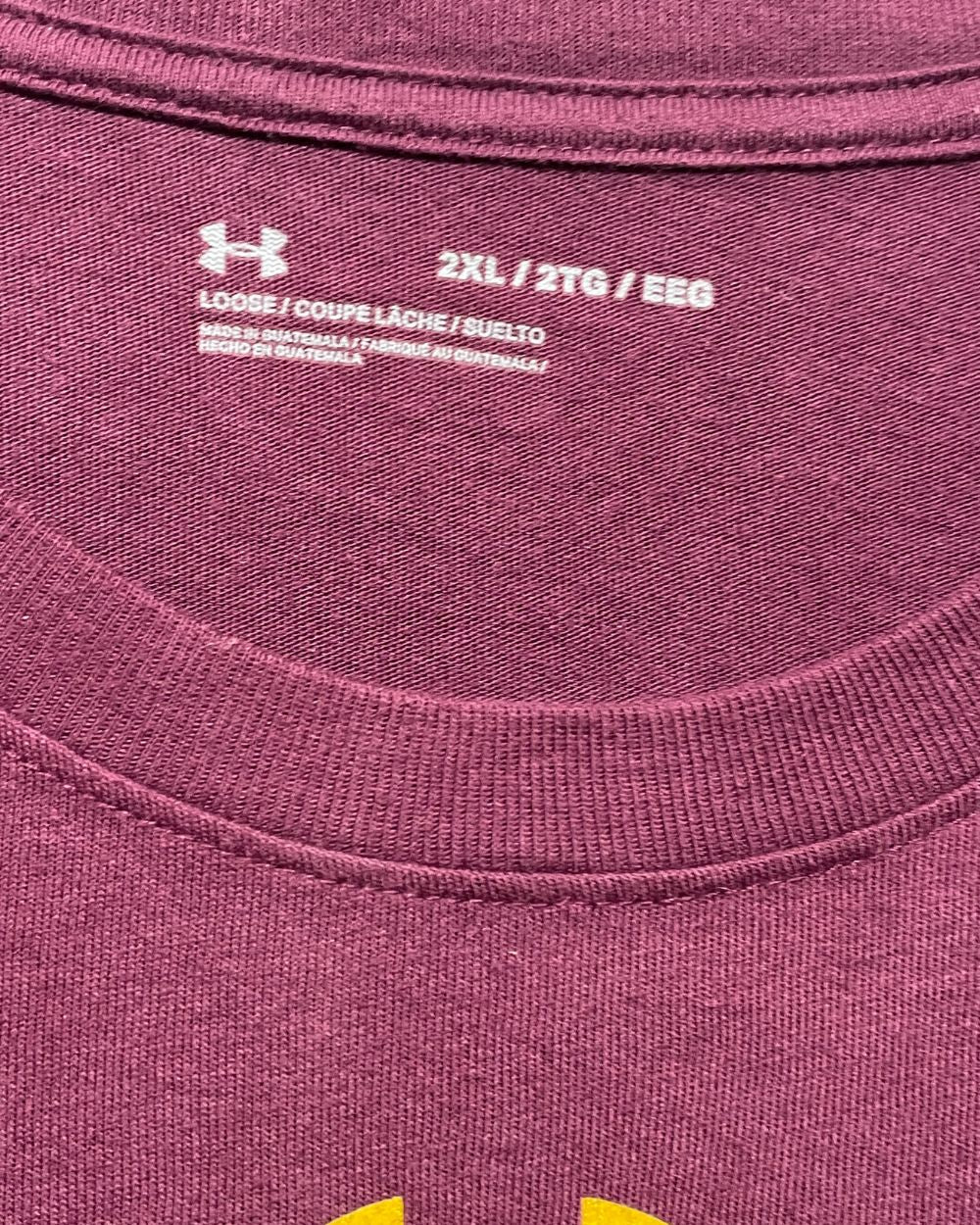 Under Armour Maroon T Shirt For Men XX Large