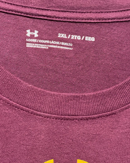 Under Armour Maroon T Shirt For Men XX Large
