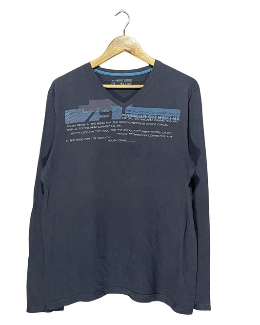 Authentic Design Blue T Shirt For Men Large