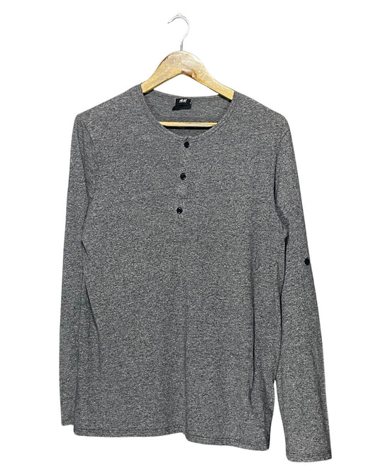 H&M Gray T Shirt For Men Medium