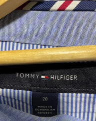 Tommy Hilfiger Blue Cotton Dress Pant For Men Medium