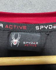 Spyder Active Red Sports T Shirt For Men L