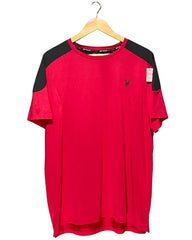Spyder Active Red Sports T Shirt For Men L