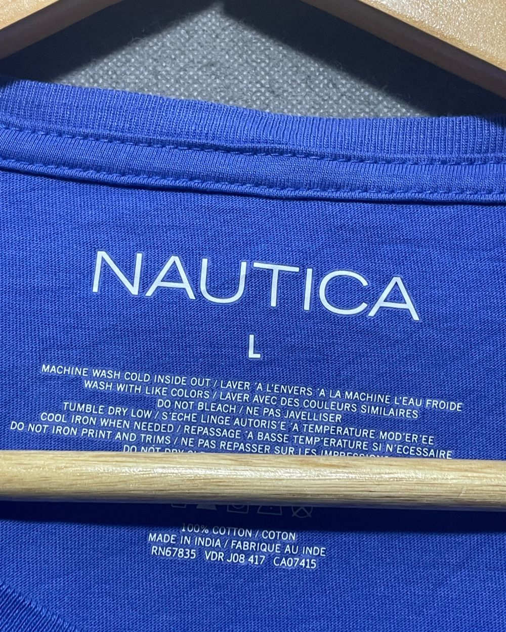 Nautica Blue T Shirt For Men L