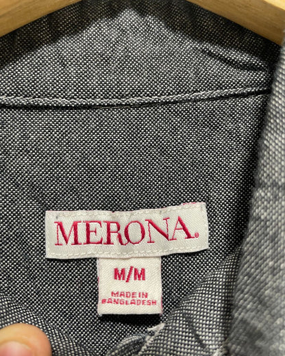 Merona Gray Cotton Shirt For Men Medium
