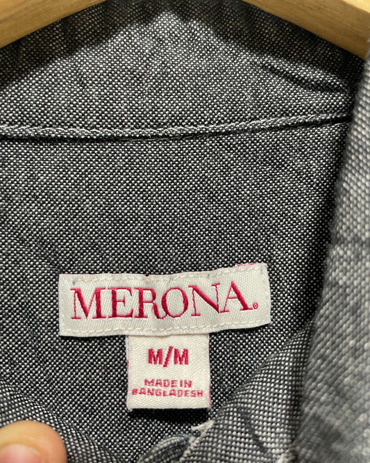 Merona Gray Cotton Shirt For Men Medium