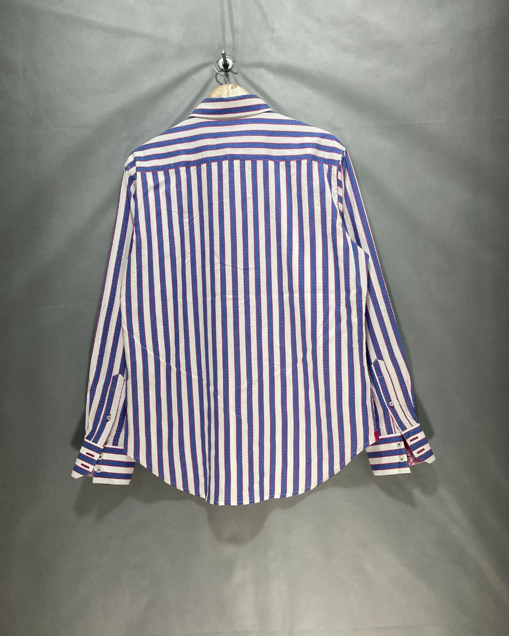 Robert Graham Blue Cotton Shirt For Men Large