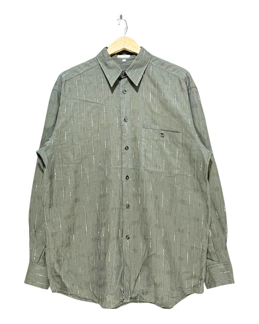 Zanella Gray Cotton Shirt For Men Large