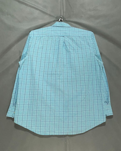Izod Blue Cotton Shirt For Men XX Large