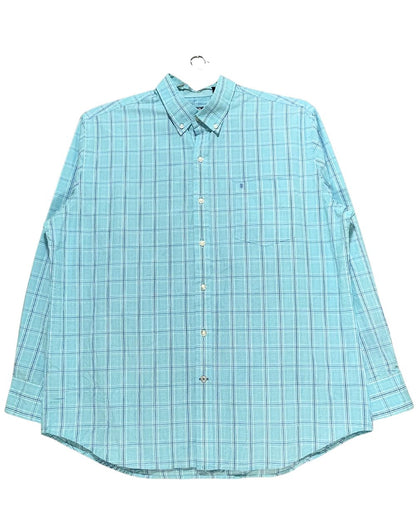 Izod Blue Cotton Shirt For Men XX Large