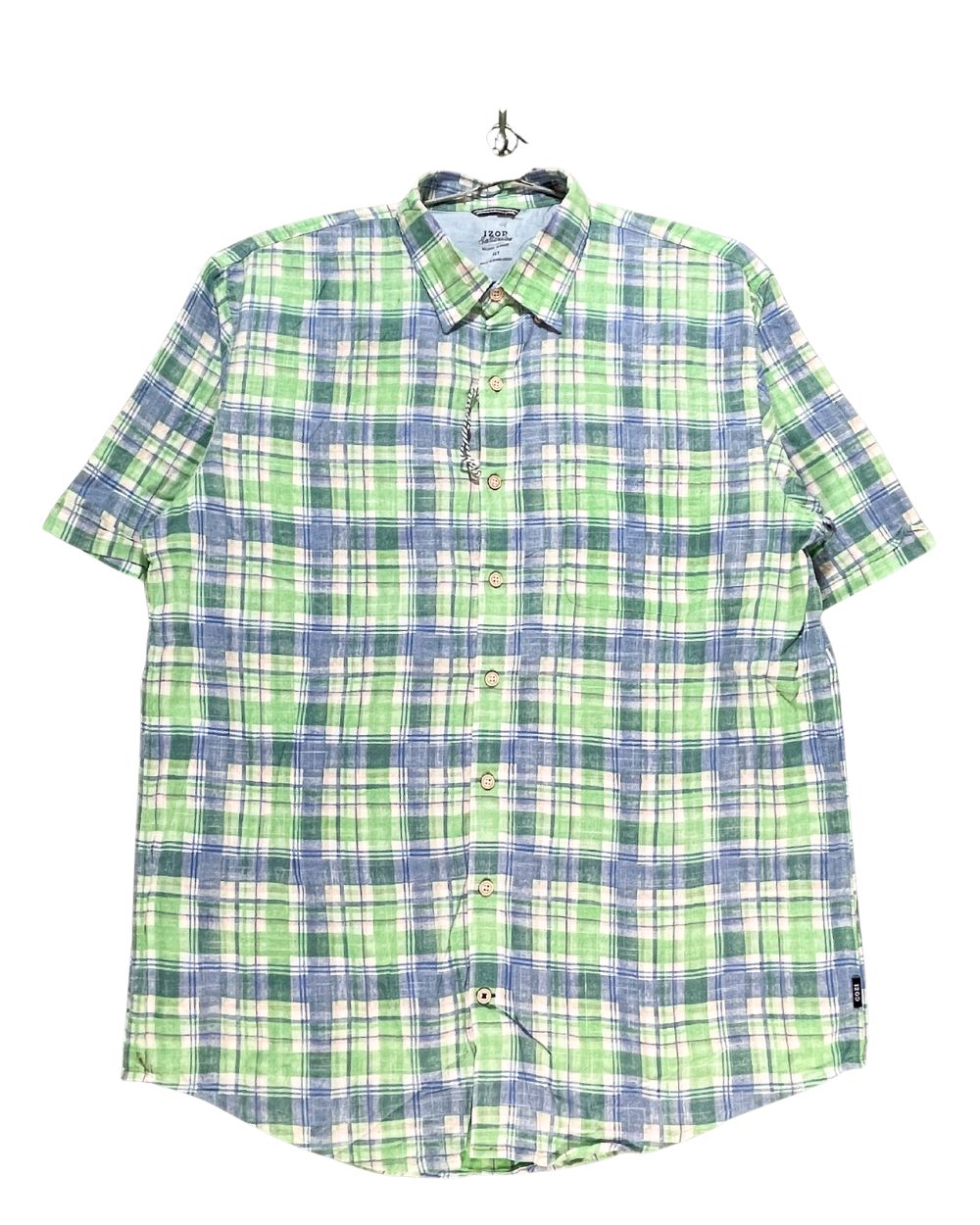 Izod Green Cotton Shirt For Men XL