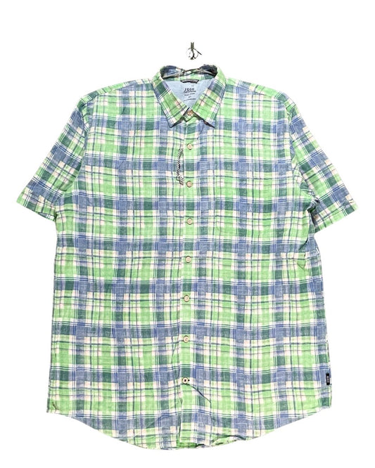 Izod Green Cotton Shirt For Men XL