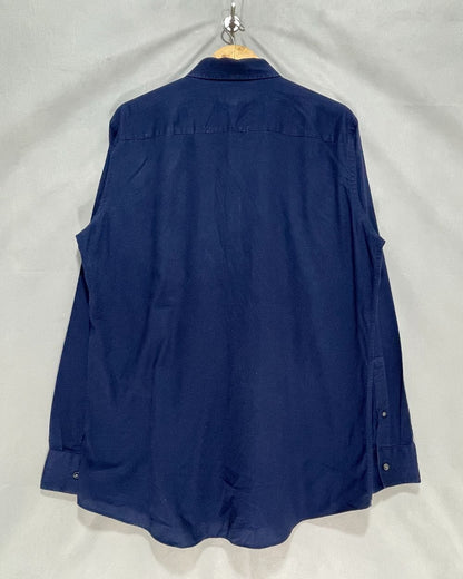 APT.9 Blue Cotton Shirt For Men Large
