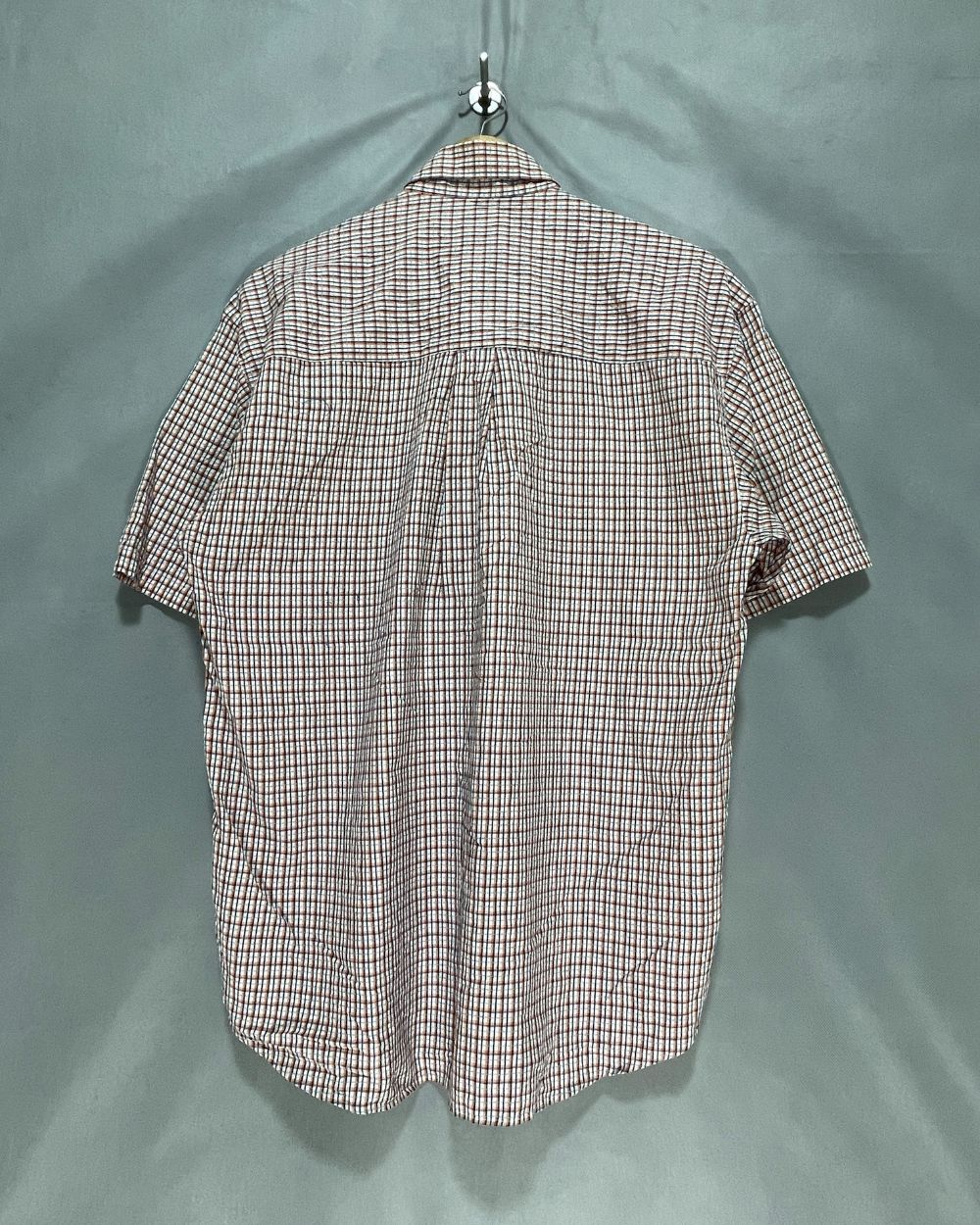 Haggar Orange Cotton Shirt For Men M