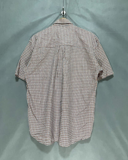 Haggar Orange Cotton Shirt For Men M