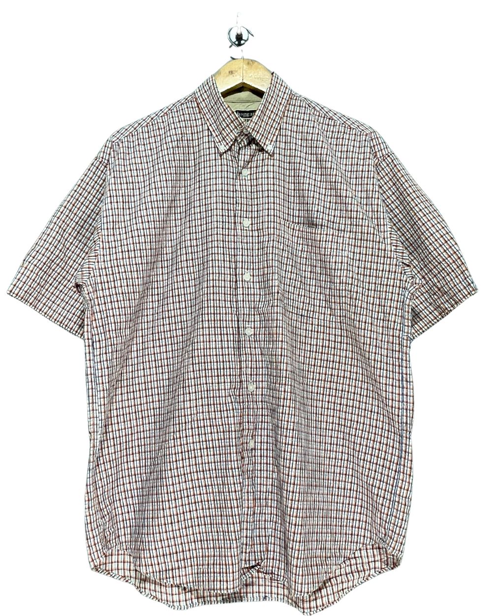 Haggar Orange Cotton Shirt For Men M