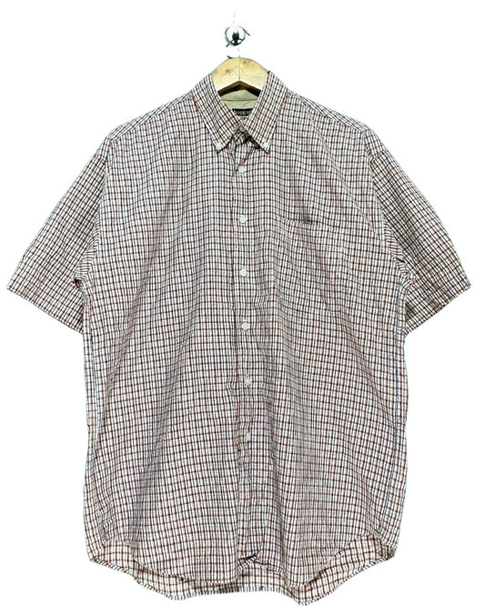Haggar Orange Cotton Shirt For Men M