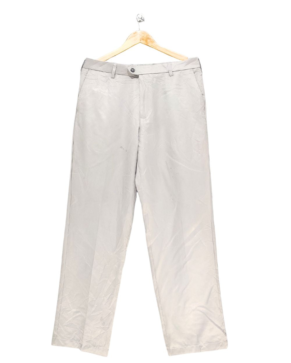 Izod Gray Cotton Dress Pant For Men L