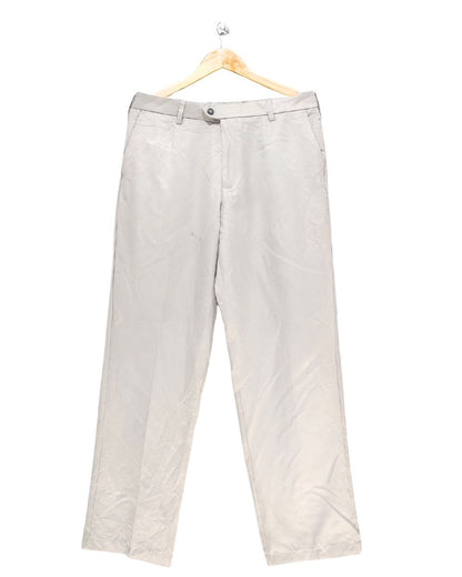 Izod Gray Cotton Dress Pant For Men L